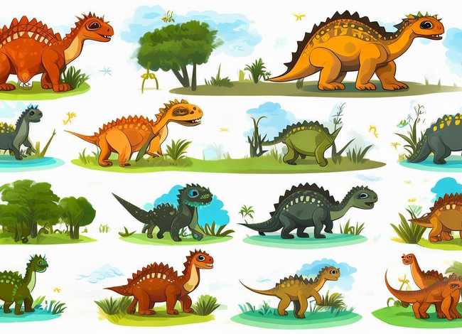 恐龙图片儿童认知；恐龙图片儿童认知图