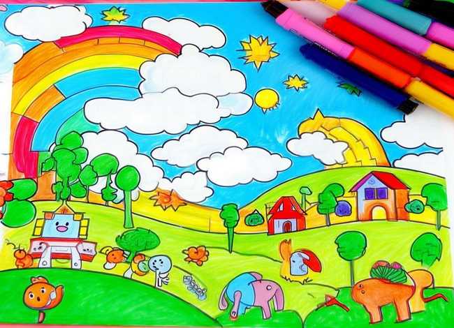 填色儿童画 - 儿童填色画素材