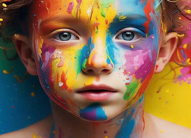 色彩 儿童，色彩儿童画人物