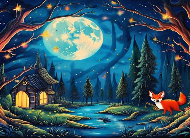 夜晚的故事绘本图片，夜晚的故事绘本图片大全