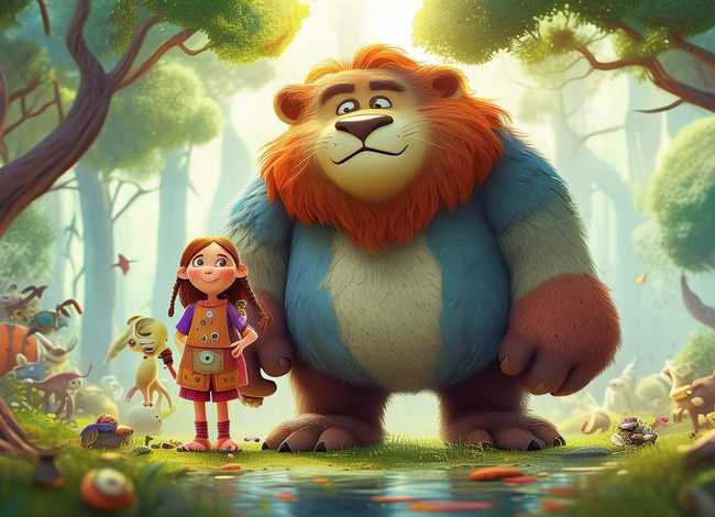 儿童故事野兽的故事；和野兽的故事