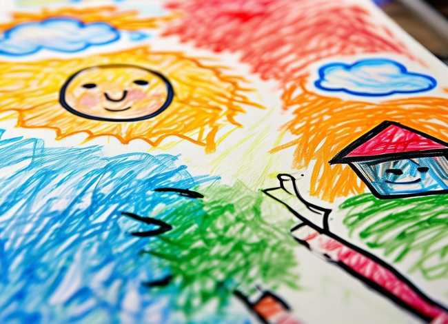 简单儿童绘画作品，简单的儿童绘画作品