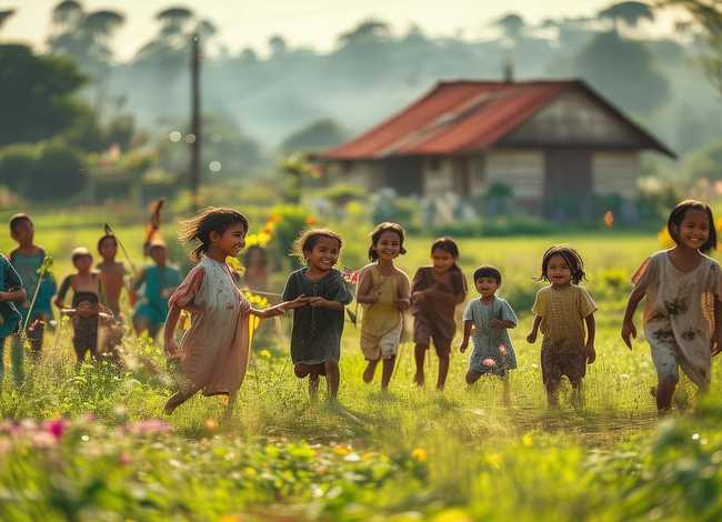 农村儿童生活的故事 - 农村儿童的生活作文