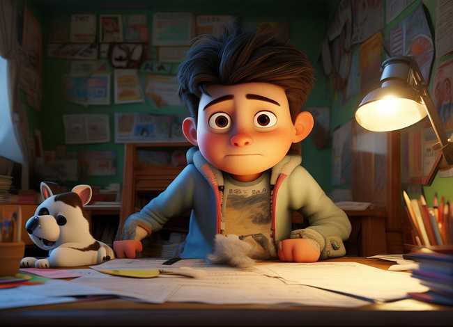 写作业大王儿童故事、写作业的故事作文300字