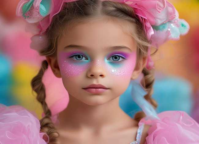 儿童摄影女孩，儿童摄影女孩妆面和造型