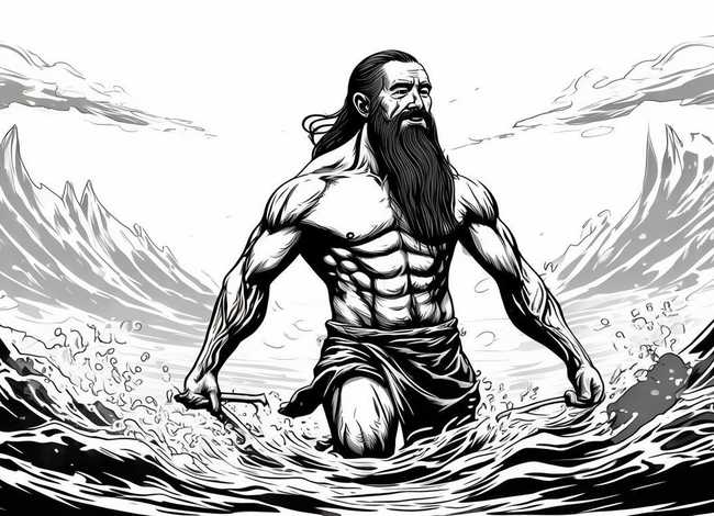 大禹治水的故事画片；大禹治水的故事画片简笔画