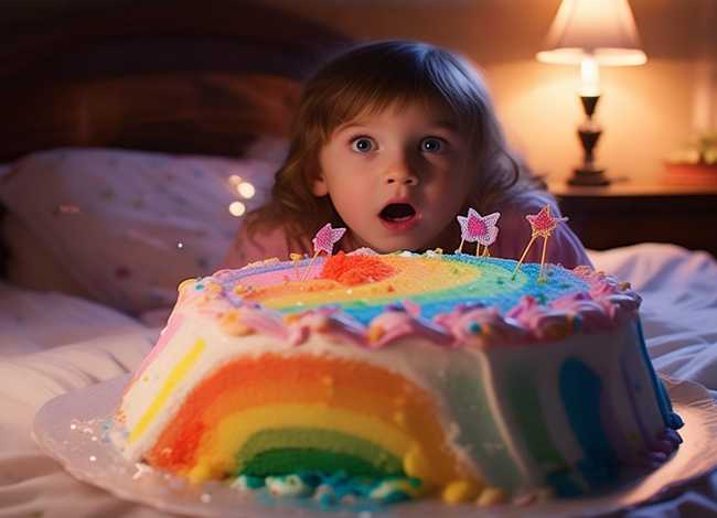 儿童睡前故事彩虹蛋糕 - 彩虹蛋糕的故事,睡前故事