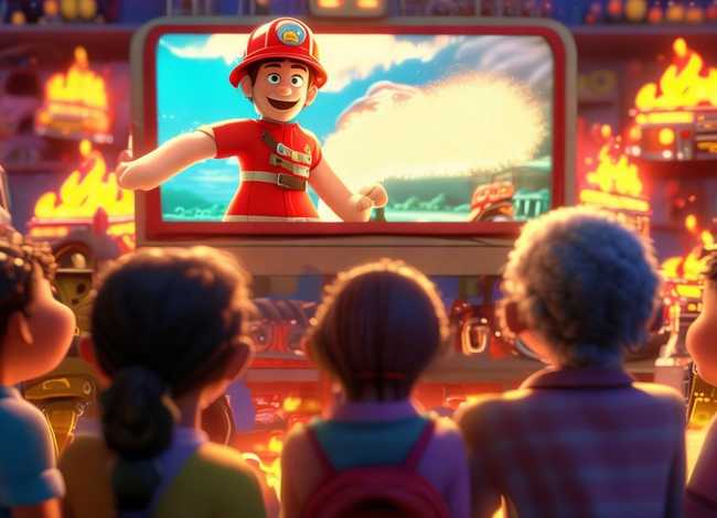 儿童故事消防员的时间 - 消防员的故事动画片全集