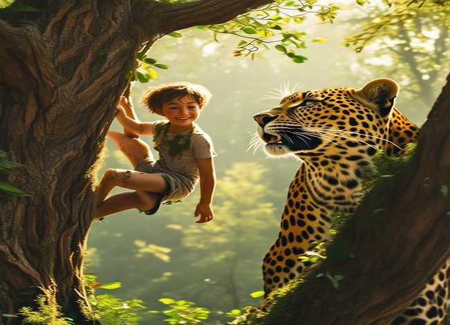 豹大王爬树儿童故事（豹子是爬树高手）