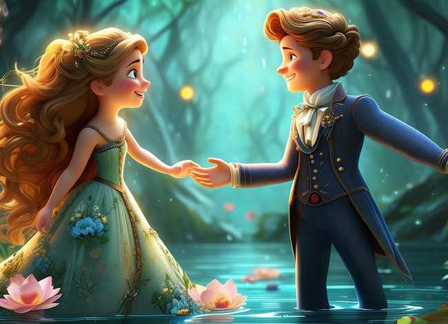 儿童童话故事青蛙公主与王子 - 童话故事青蛙王子和公主