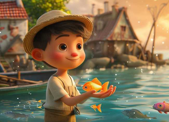 儿童故事金鱼和渔夫的故事；少儿故事渔夫和金鱼的故事