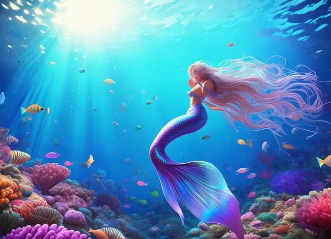 动画片海底美人鱼 - 动画片海底美人鱼图片