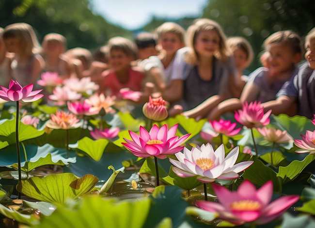 儿童荷花图片；儿童荷花图片大全