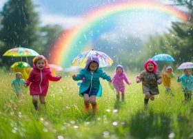 儿童故事雨后彩虹 - 雨后的彩虹编写故事
