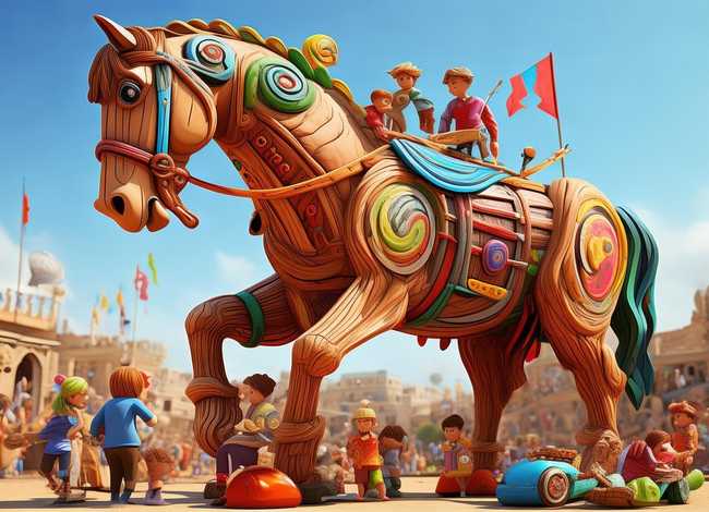 儿童版特洛伊木马故事动画，特洛伊木马故事完整版