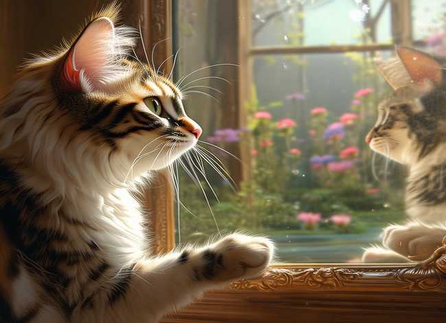 《镜子的故事》；小花猫照镜子的故事