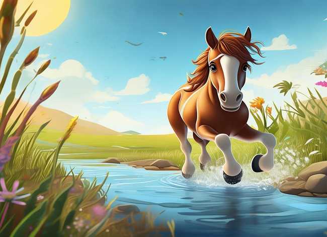 小马过河儿童故事短视频；小故事小马过河的故事视频