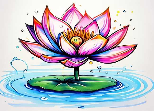 儿童荷花简笔画（儿童荷花简笔画简单又漂亮）