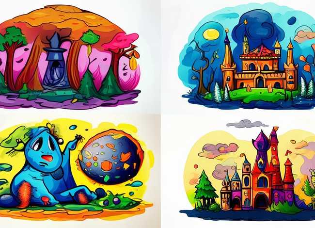 儿童故事简笔画4幅图；儿童故事简笔画图片大全大图