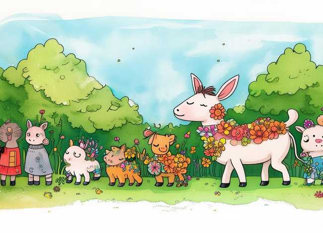 寓言故事绘画作品，寓言故事绘画作品简单又好看