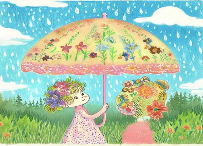 雨伞的来历故事绘本 - 雨伞的来历故事绘本图片
