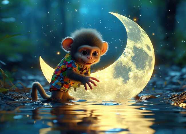 幼儿猴子捞月故事；猴子捞月亮幼儿故事