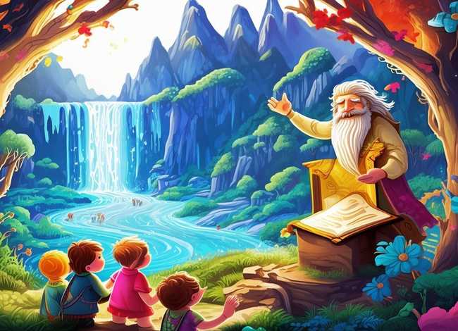 传说故事儿童画 - 传说故事画画