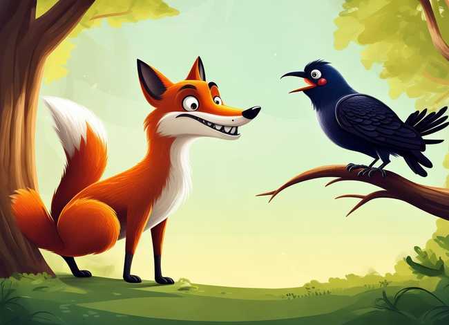 乌鸦与狐狸的儿童故事简短 乌鸦与狐狸的故事简写