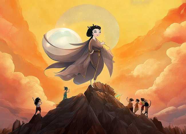 女娲补天儿童故事简短版图片；女娲补天的故事简短版