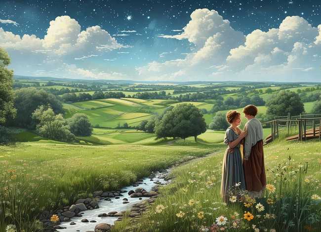 乡村爱情故事绘画，乡村爱情故事绘画图片