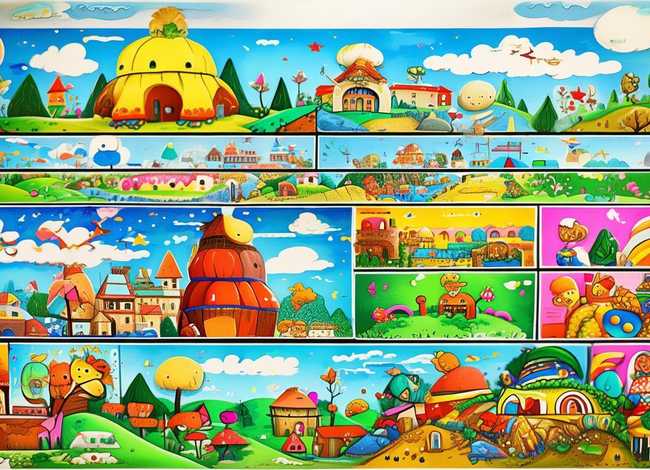 儿童故事连环画6幅图作品，幼儿故事连环画图片6张