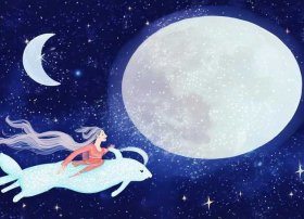 嫦娥奔月儿童画连环画、嫦娥奔月的儿童连环画