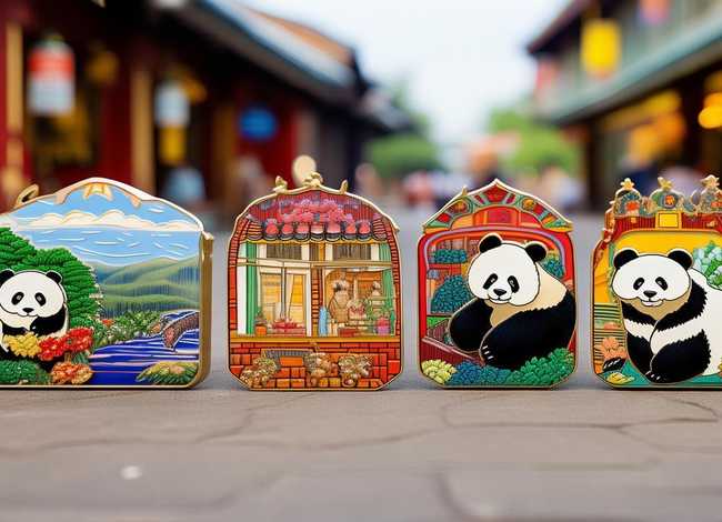 成都故事会 - 成都故事会熊猫纪念章六枚套装