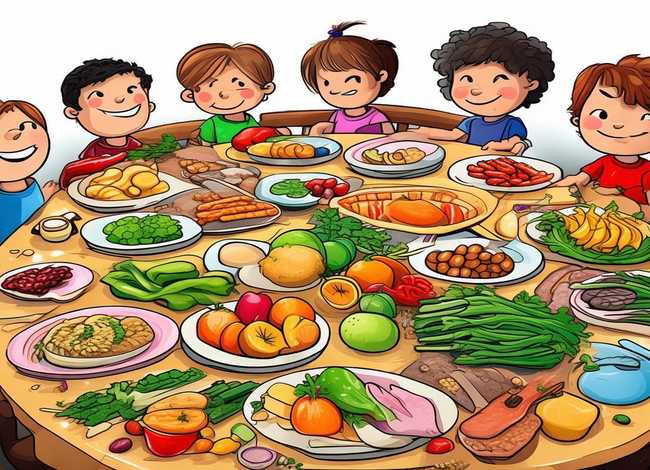 营养餐儿童画；关于营养餐的儿童画