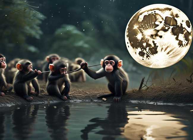 幼儿猴子捞月亮的完整故事 幼儿猴子捞月亮的完整故事有哪些