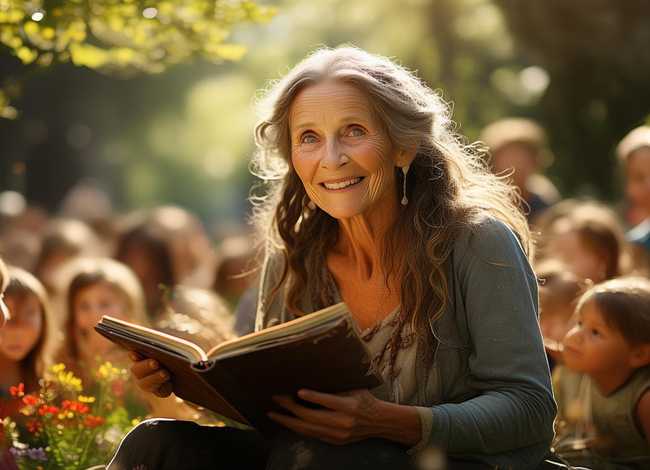 童心故事岛老奶奶，老奶奶讲故事