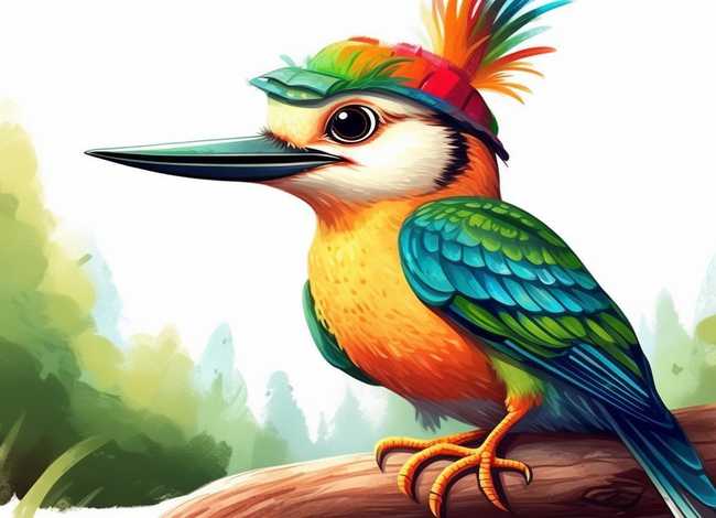 儿童啄木鸟的画，儿童啄木鸟的画怎么画