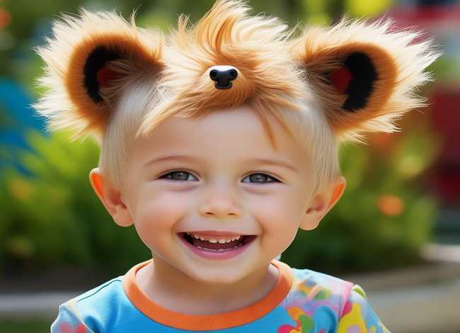 动物形状的儿童发型 - 动物形状的儿童发型男