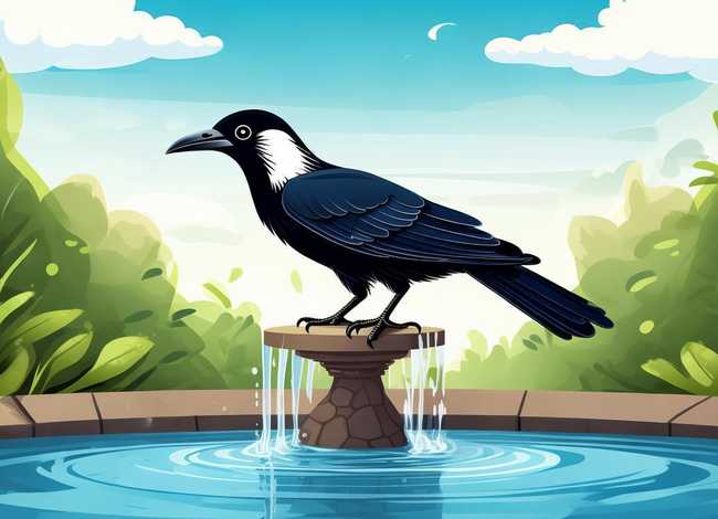 乌鸦喝水的绘本怎么画很简单（乌鸦喝水的绘本怎么画很简单又漂亮）