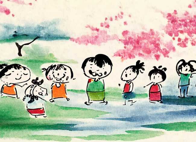 水墨画儿童故事 水墨 儿童画 水墨画儿童故事 水墨 儿童画