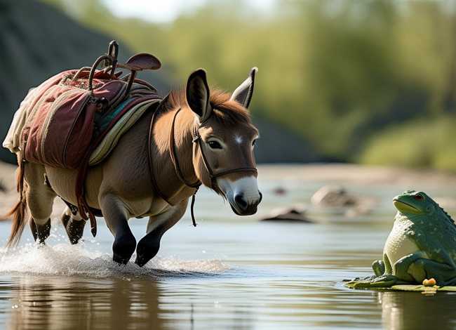 驴子过河寓言故事（驴子过河寓言故事内容）