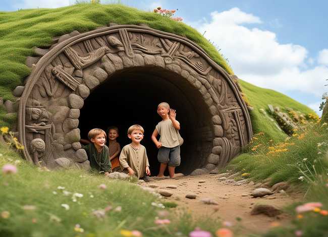 《地道战》儿童绘本故事，地道战儿童绘画