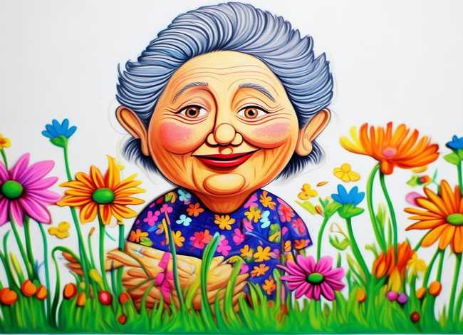 老奶奶儿童画（老奶奶儿童简笔画）