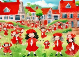 红色经典故事儿童画，红色经典故事幼儿画