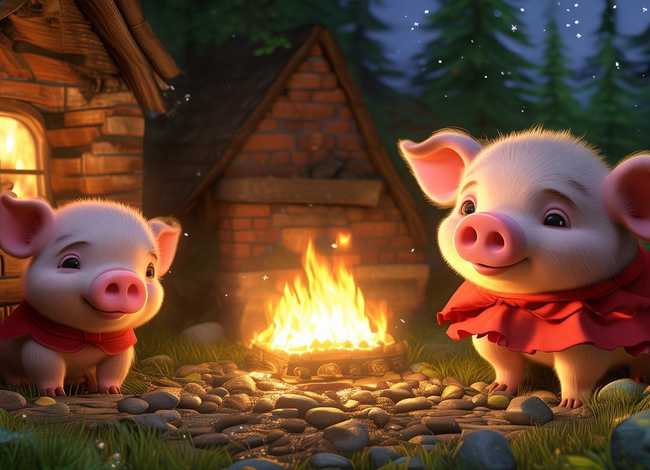 儿童睡前小故事三只小猪文字版、睡前故事幼儿故事大全三只小猪文字版