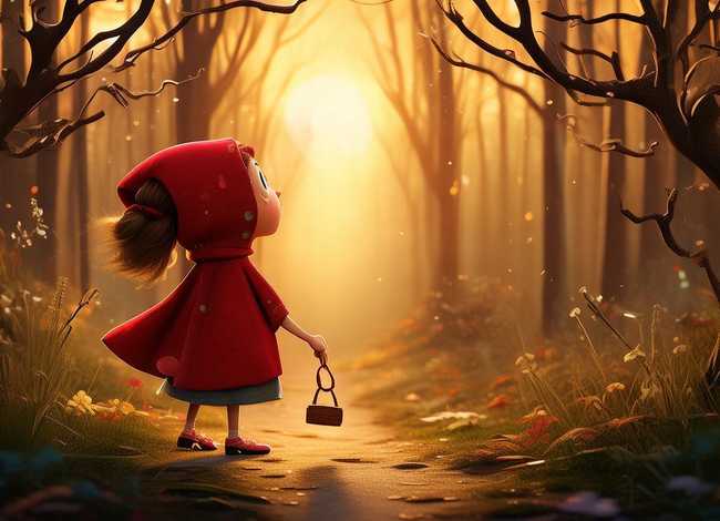 儿童睡前故事英文版的小红帽，英文故事小红帽的故事