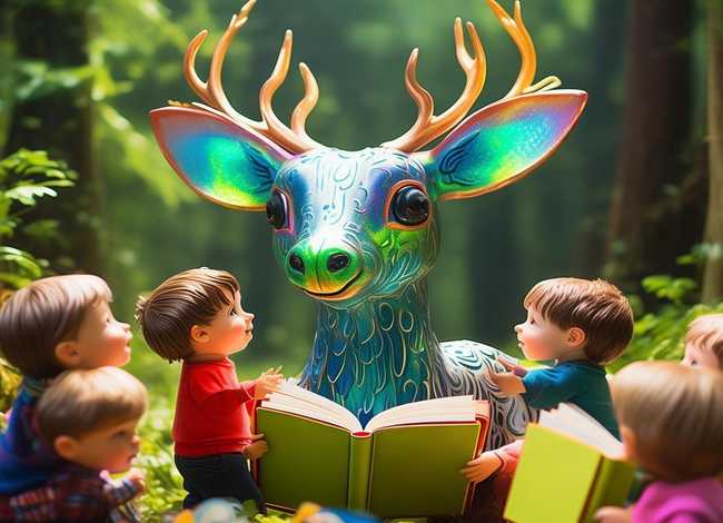 九色鹿儿童版ppt、九色鹿绘本ppt幼儿园