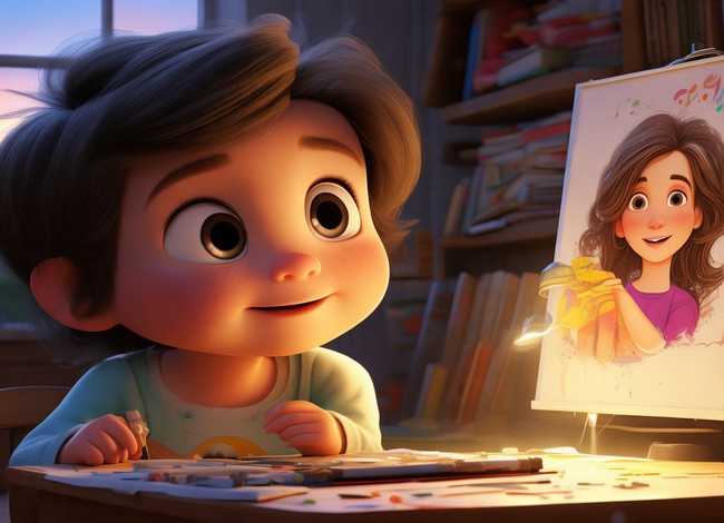 孩子画妈妈情节，孩子画妈妈情节图怎么画