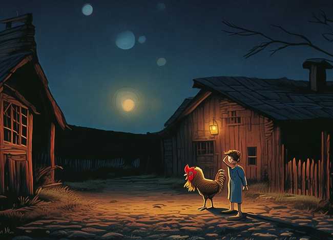 半夜鸡叫儿童故事ppt，半夜鸡叫故事文字版