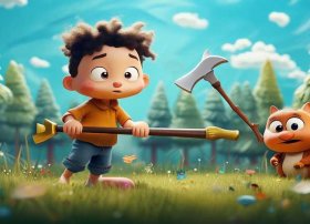 金斧子银斧子的故事搞笑、金斧子银斧子的故事搞笑图片